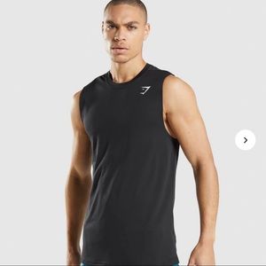 Men’s Black Gymshark Arrival Sleeveless T-Shirt